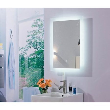 Ketcham 30 "H x 20 "W, LED Mirror, Mirror, Aluminum LUM-2030